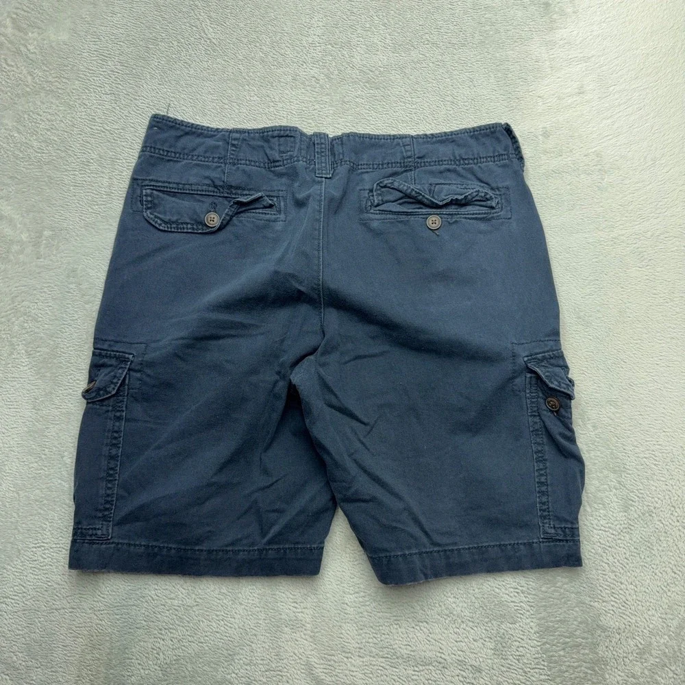 Abercrombie & Fitch Y2k Cargo Shorts Mens 34 Navy Blue Classic Utility Rugged